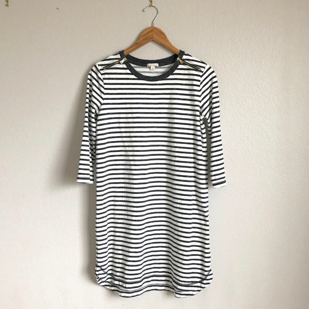 GAP MATERNITY striped shirt dress.